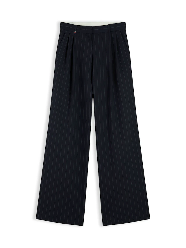 Tommy Hilfiger Anzughose »VISCOSE BLEND WIDE LEG« Materialmix, lässig geschnitten