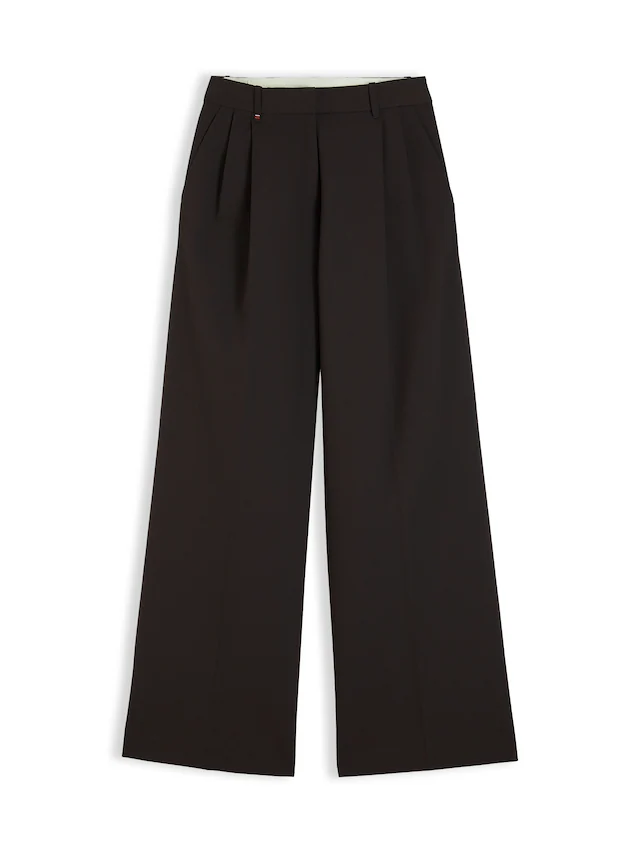 Tommy Hilfiger Anzughose »VISCOSE BLEND WIDE LEG« Materialmix, lässig geschnitten