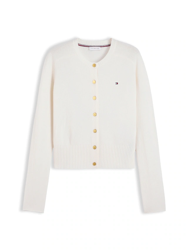 Tommy Hilfiger Strickjacke »SOFT WOOL JERSEY SLIM CARDI« aus reiner Wolle, slim fit