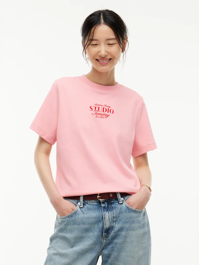Tommy Hilfiger T-Shirt »STUDIO TOMMY REG C-NK S/S TSHIRT« Baumwolle, regular fit