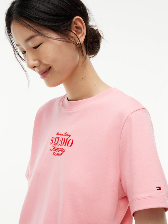 Tommy Hilfiger T-Shirt »STUDIO TOMMY REG C-NK S/S TSHIRT« Baumwolle, regular fit