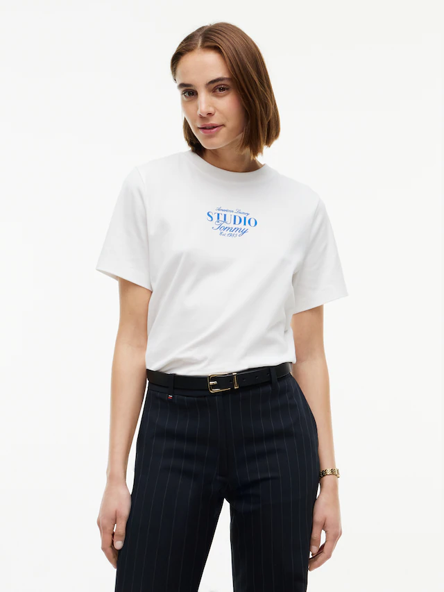 Tommy Hilfiger T-Shirt »STUDIO TOMMY REG C-NK S/S TSHIRT« Baumwolle, regular fit