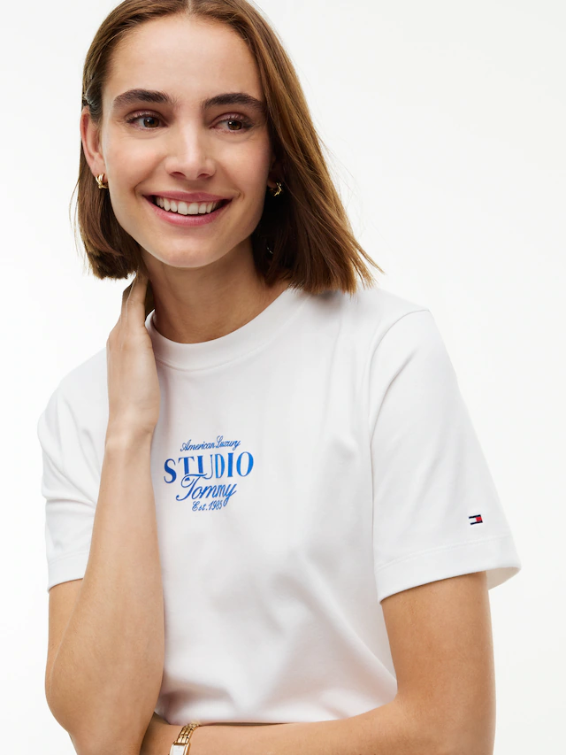 Tommy Hilfiger T-Shirt »STUDIO TOMMY REG C-NK S/S TSHIRT« Baumwolle, regular fit