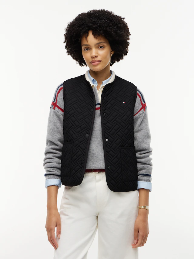 Tommy Hilfiger Steppweste »QUILTED LINER VEST« Kunstfaser