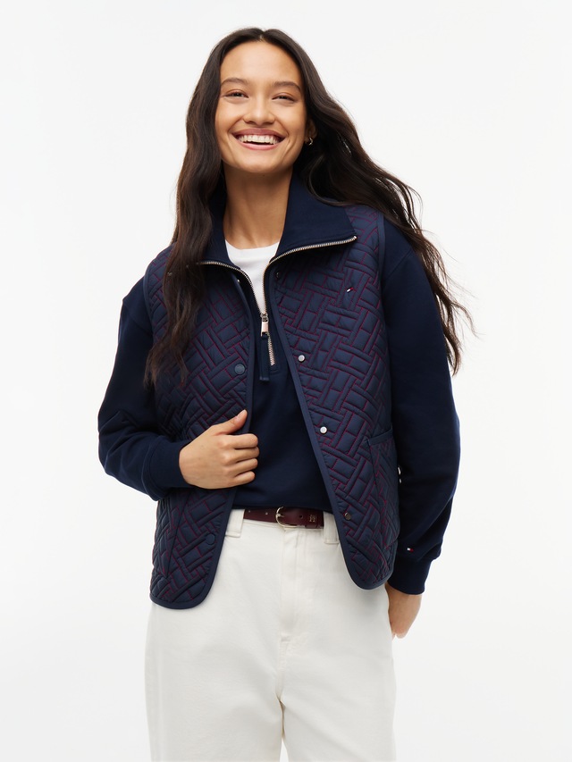 Tommy Hilfiger Steppweste »QUILTED LINER VEST« Kunstfaser