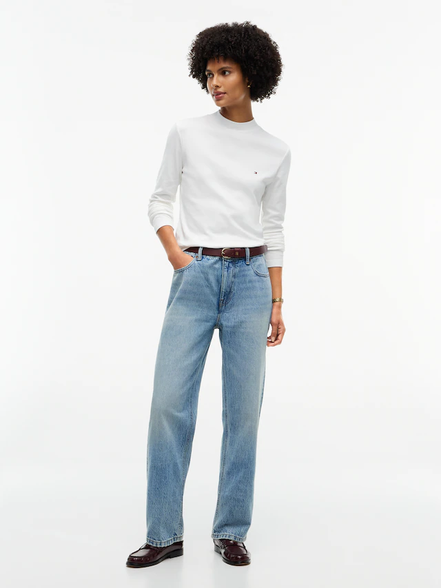 Tommy Hilfiger Langarmshirt »SLIM CODY MOCK-NK LS« Baumwolle, slim fit