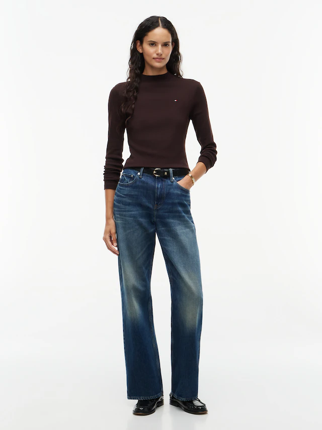 Tommy Hilfiger Langarmshirt »SLIM CODY MOCK-NK LS« Baumwolle, slim fit
