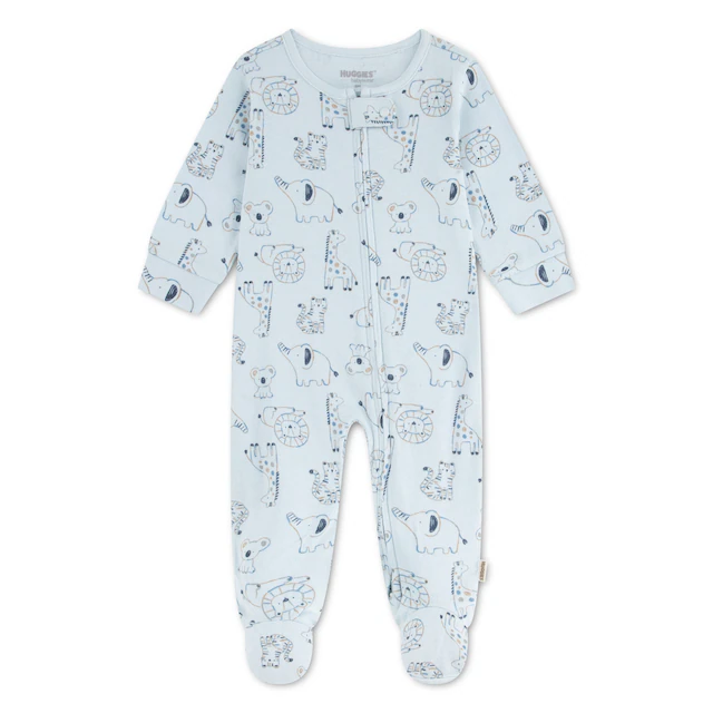 HUGGIES babywear Overall »HUGB FOOTED COVERALL« Strampler mit langen Armen und Füßen / Allover-Print / für Boys