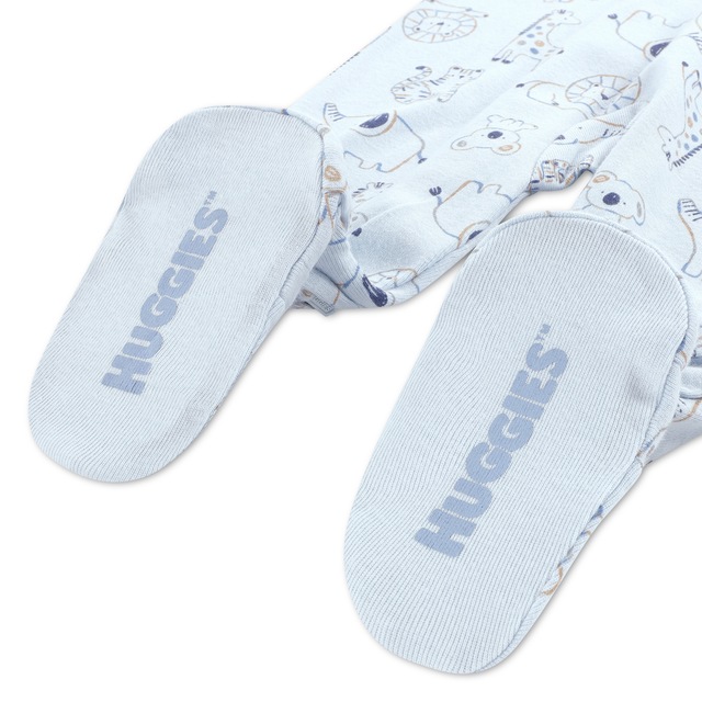 HUGGIES babywear Overall »HUGB FOOTED COVERALL« Strampler mit langen Armen und Füßen / Allover-Print / für Boys