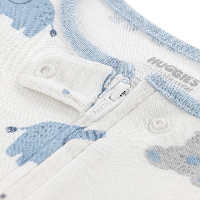 HUGGIES babywear Overall »HUGB FOOTED COVERALL« Strampler mit langen Armen und Füßen / Allover-Print / für Boys