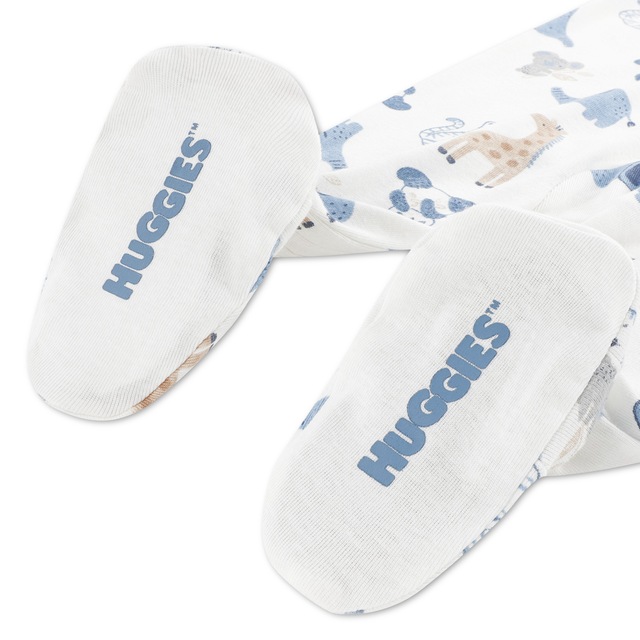 HUGGIES babywear Overall »HUGB FOOTED COVERALL« Strampler mit langen Armen und Füßen / Allover-Print / für Boys