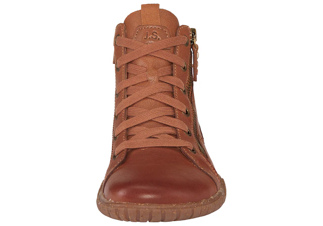 Josef Seibel Barfußschuh »Wynona 15« Schnürboots mit zwei Reißverschlüssen, Weite G (=weit)