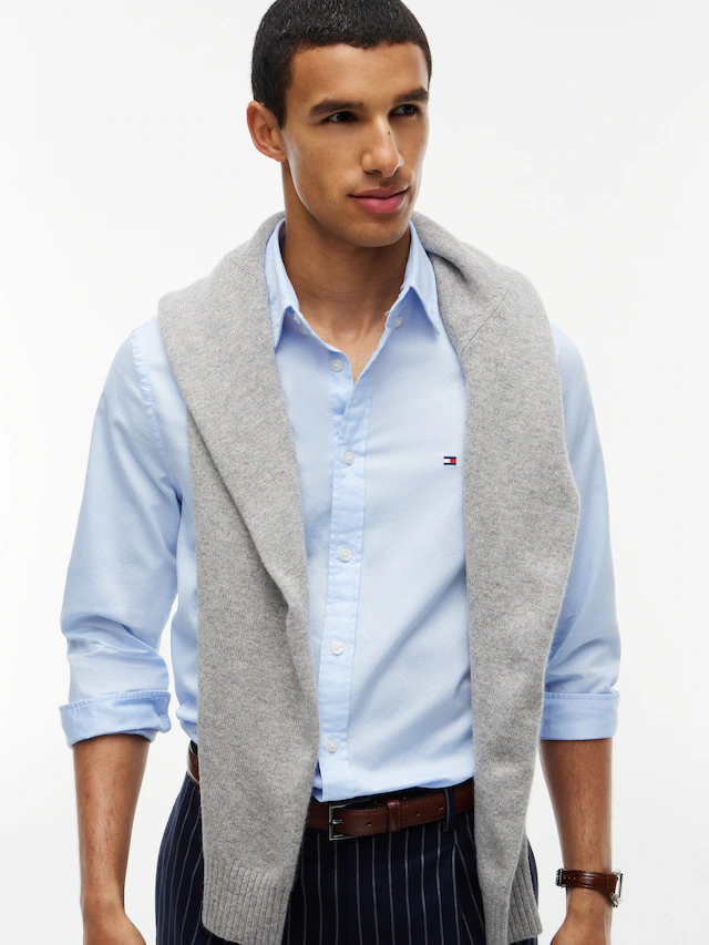 Tommy Hilfiger Langarmhemd »FLEX DOBBY SLIM FIT« Slim Fit Dobby Structure