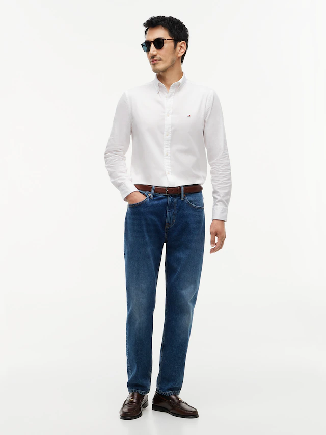 Tommy Hilfiger Langarmhemd »FLEX DOBBY SLIM FIT« Slim Fit Dobby Structure