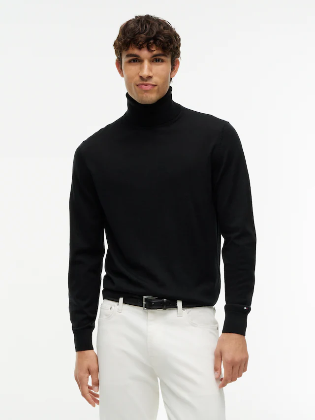 Tommy Hilfiger Rollkragenpullover »NY MERINO ROLL NECK« aus reiner Wolle