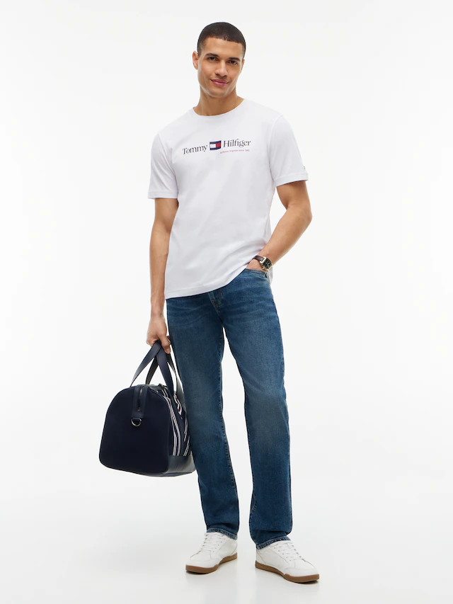 Tommy Hilfiger »BRAND LOVE RWB GRAPHIC« Auffälliger Frontprint mit Tommy Hilfiger Schriftzug, normale Passform