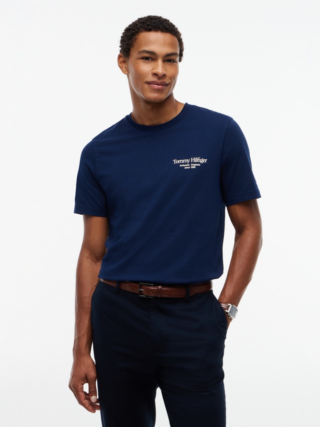 Tommy Hilfiger T-Shirt »BACK TEXT SEASONAL GRAPHIC« Jersey, normale Passform