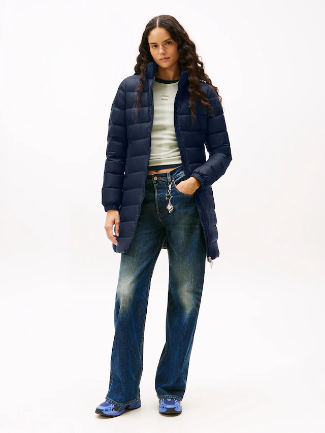 Tommy Jeans Steppmantel »TJW ESSENTIAL HOODED DOWN COAT« Kunstfaser