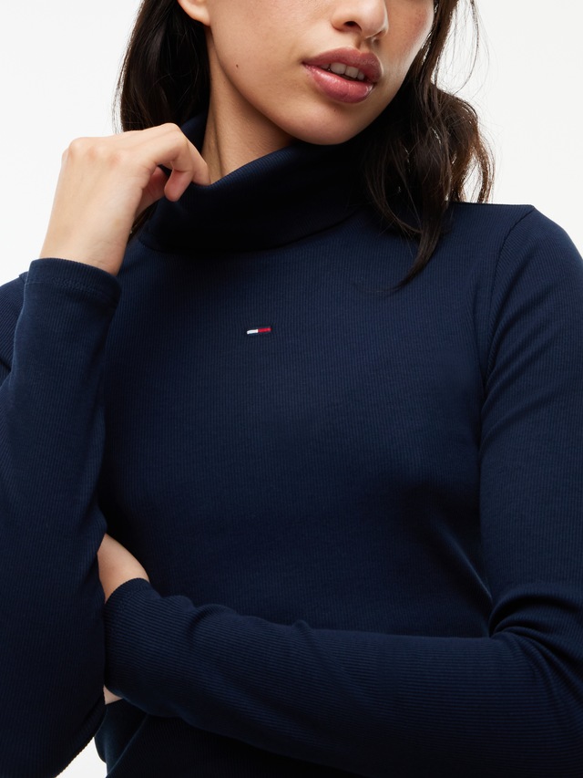 Tommy Jeans Jerseykleid »TJW TURTLNCK BODYCON MIDI DRESS« Baumwollmischung, figurbetont