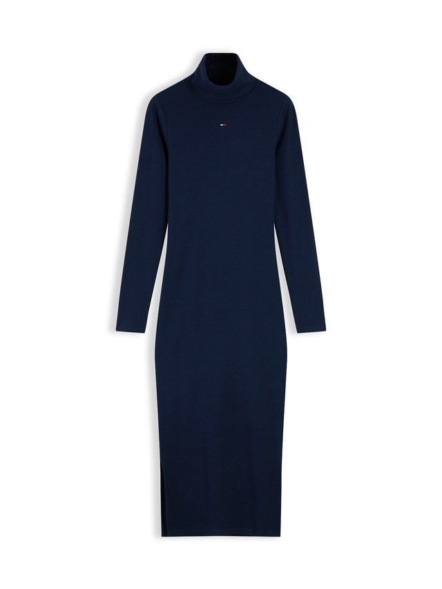 Tommy Jeans Jerseykleid »TJW TURTLNCK BODYCON MIDI DRESS« Baumwollmischung, figurbetont