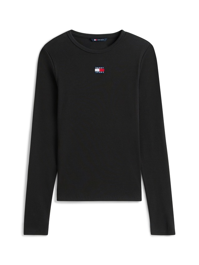 Tommy Jeans Langarmshirt »TJW SLIM LS BADGE TEE EXT« Baumwollmischung, slim fit