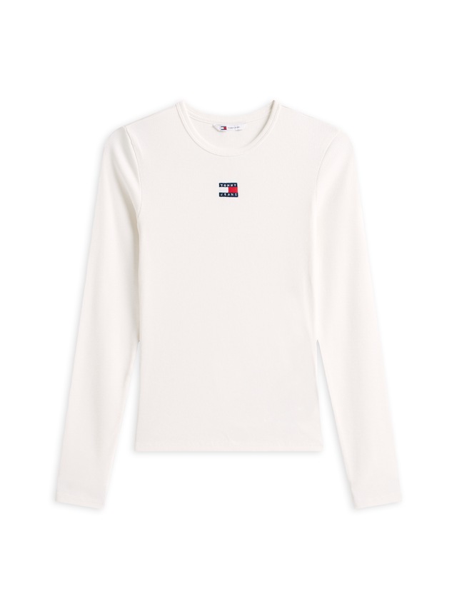 Tommy Jeans Langarmshirt »TJW SLIM LS BADGE TEE EXT« Baumwollmischung, slim fit