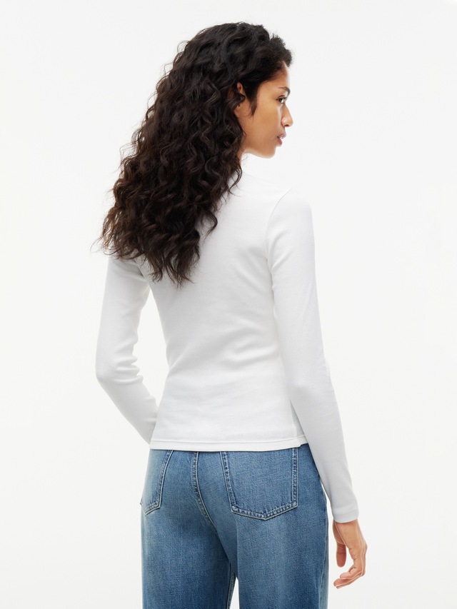 Tommy Jeans Langarmshirt »TJW SLIM ESS LOGO 1 LS TEE« Baumwollmischung, slim fit