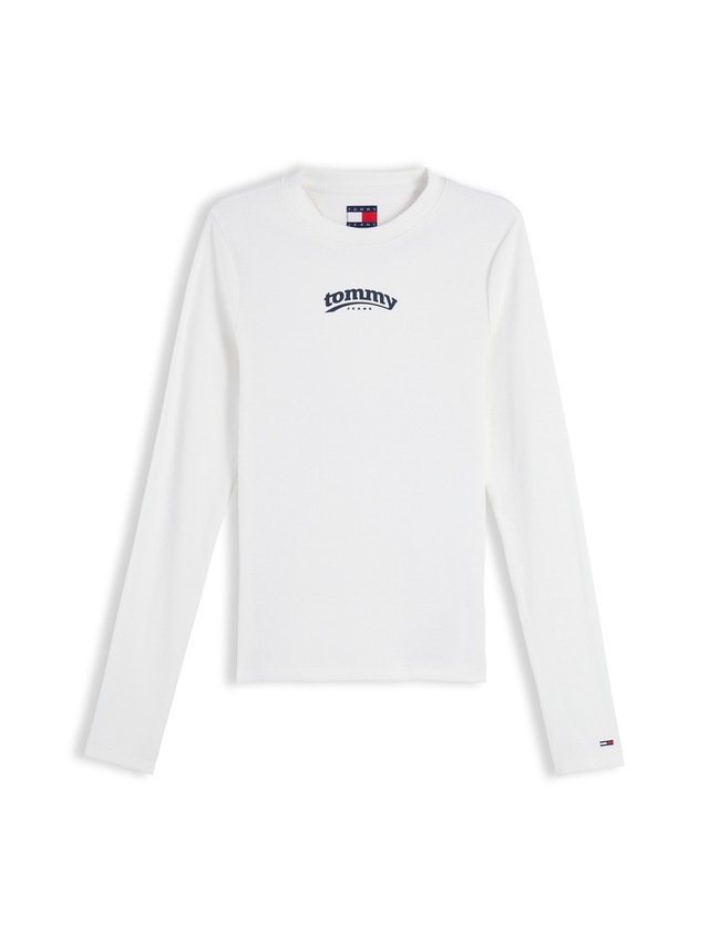 Tommy Jeans Langarmshirt »TJW SLIM ESS LOGO 1 LS TEE« Baumwollmischung, slim fit