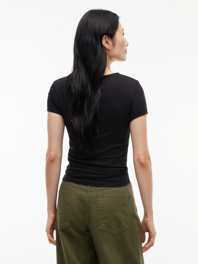 Tommy Jeans Rundhalsshirt »TJW SLIM TOMMY BLING SS TEE« Baumwolle, slim fit