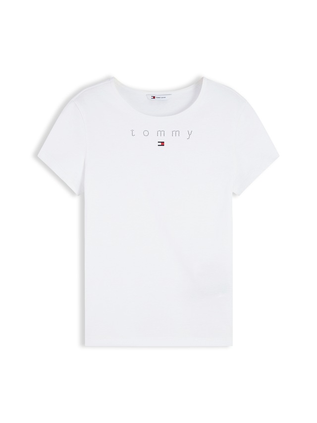 Tommy Jeans Rundhalsshirt »TJW SLIM TOMMY BLING SS TEE« Baumwolle, slim fit