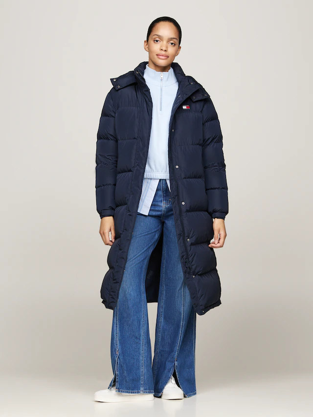 Tommy Jeans Steppmantel »TJW ALASKA LONG PUFFER EXT« mit seitlichen Schlitzen mit Druckknopfverschluss