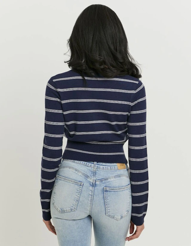 Tally Weijl Strickjacke »SCAVIFRANKI« Materialmix, Basic, kürzer geschnitten