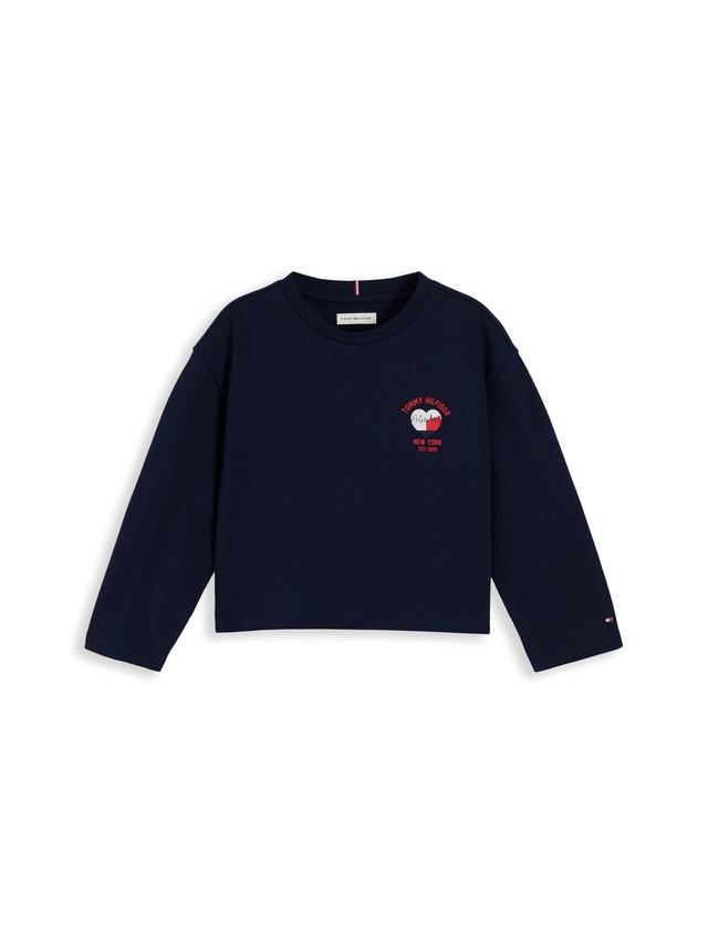 Tommy Hilfiger Langarmshirt Rundhalsausschnitt, reine Baumwolle, für Baby & Kinder