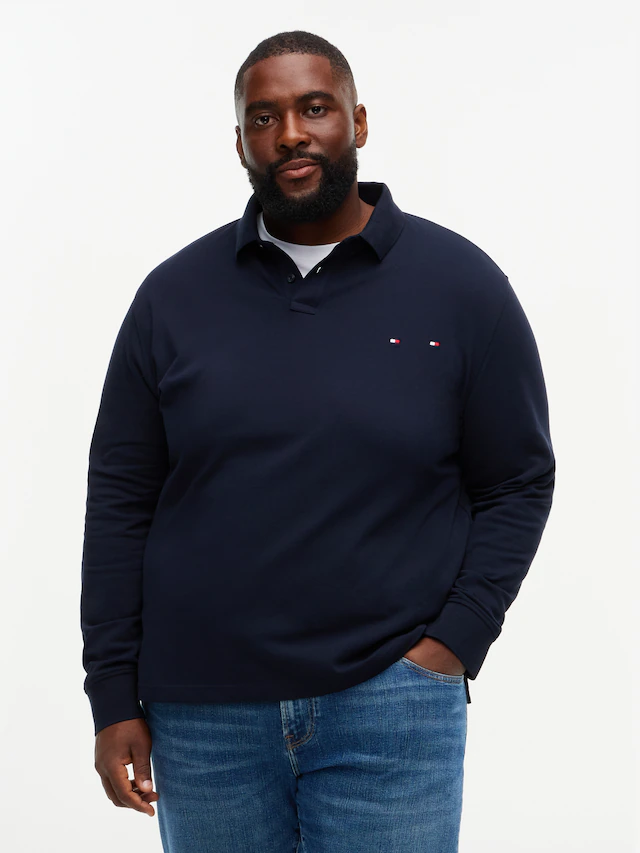 Tommy Hilfiger Big & Tall Langarm-Poloshirt »BT-1985 REGULAR LONGSLEEVE« Große Größen, Stretch-Pique