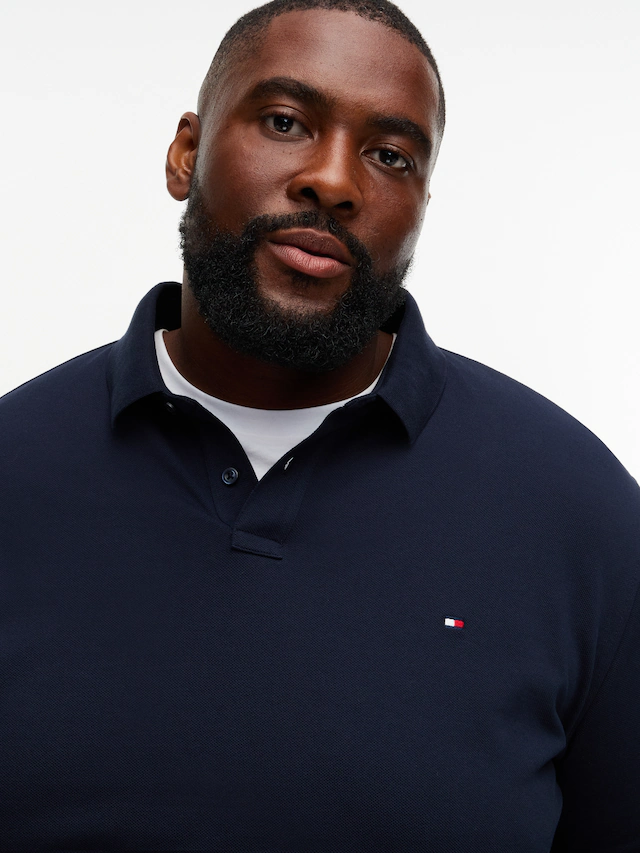 Tommy Hilfiger Big & Tall Langarm-Poloshirt »BT-1985 REGULAR LONGSLEEVE« Große Größen, Stretch-Pique