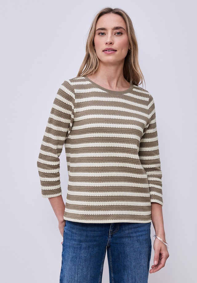 STREET ONE 3/4-Arm-Shirt mit U-Boot-Ausschnitt