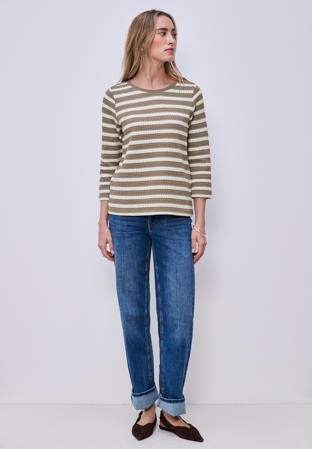 STREET ONE 3/4-Arm-Shirt mit U-Boot-Ausschnitt