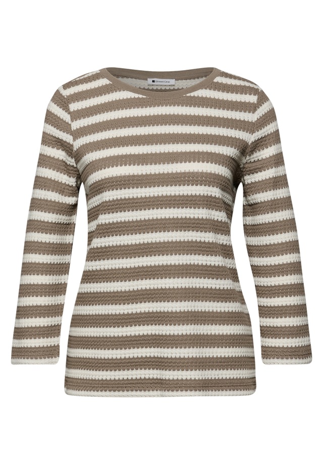 STREET ONE 3/4-Arm-Shirt mit U-Boot-Ausschnitt