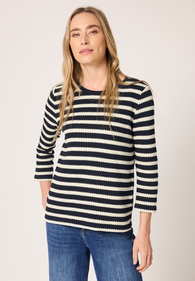 STREET ONE 3/4-Arm-Shirt mit U-Boot-Ausschnitt