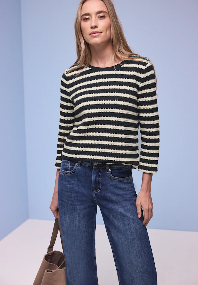 STREET ONE 3/4-Arm-Shirt mit U-Boot-Ausschnitt