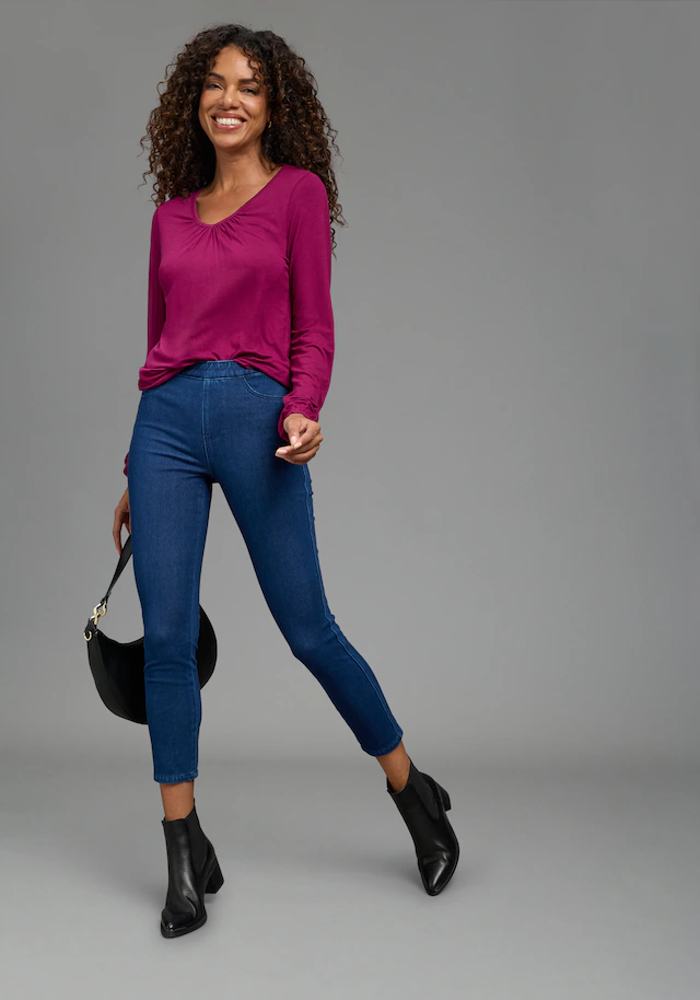 Arizona Jeansjeggings »im 4 Way Stretch, Quer- und Längselastisch, 7/8« extra-enger Skinny-Fit, normale Leibhöhe, 7/8-Länge
