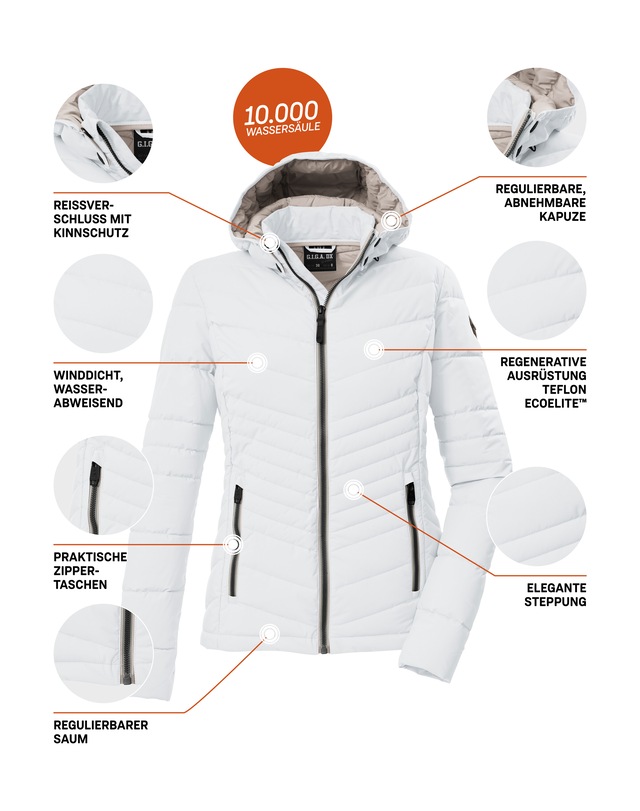 G.I.G.A. DX by killtec Steppjacke »GS 91 WMN QLTD JCKT« Damen Steppjacke: wasserabweisend, winddicht, atmungsaktiv