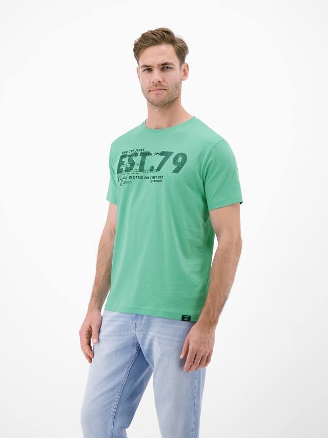 LERROS T-Shirt »T-Shirt aus Baumwolle mit Brustprint«