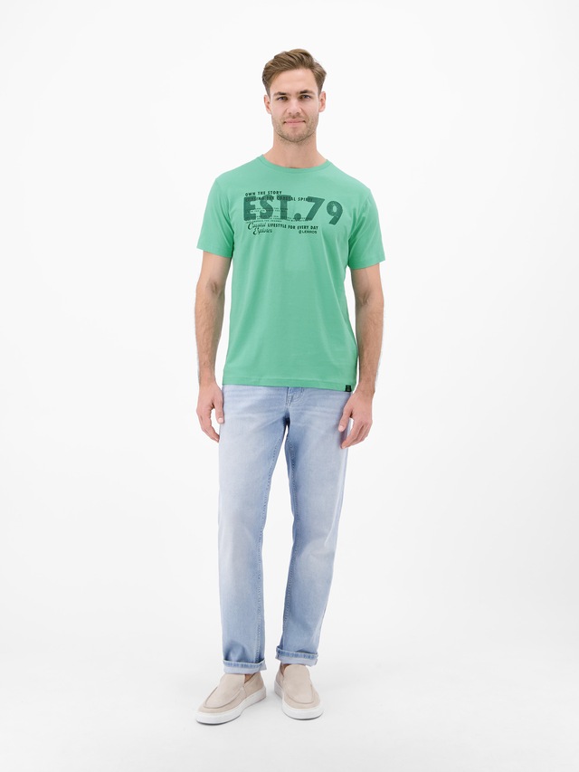 LERROS T-Shirt »T-Shirt aus Baumwolle mit Brustprint«