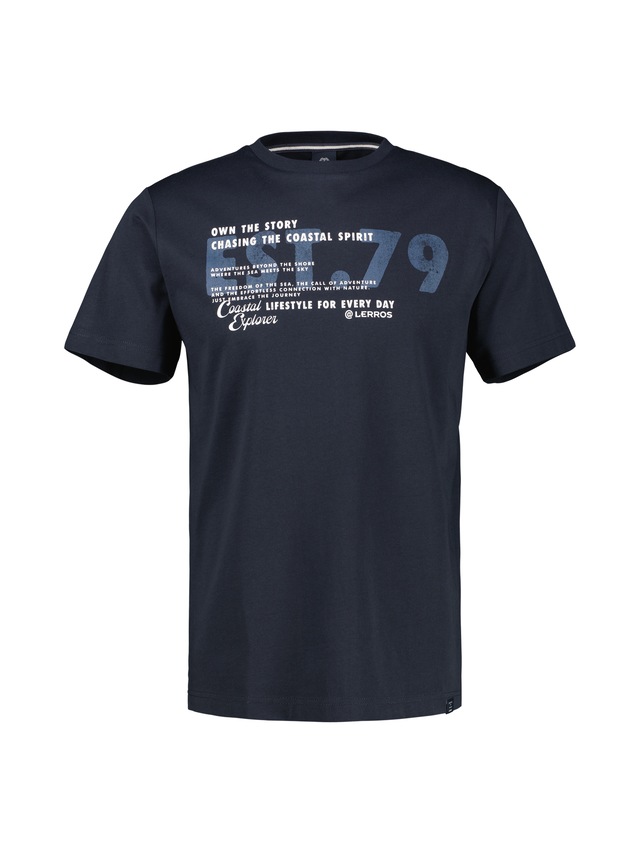 LERROS T-Shirt »T-Shirt aus Baumwolle mit Brustprint«