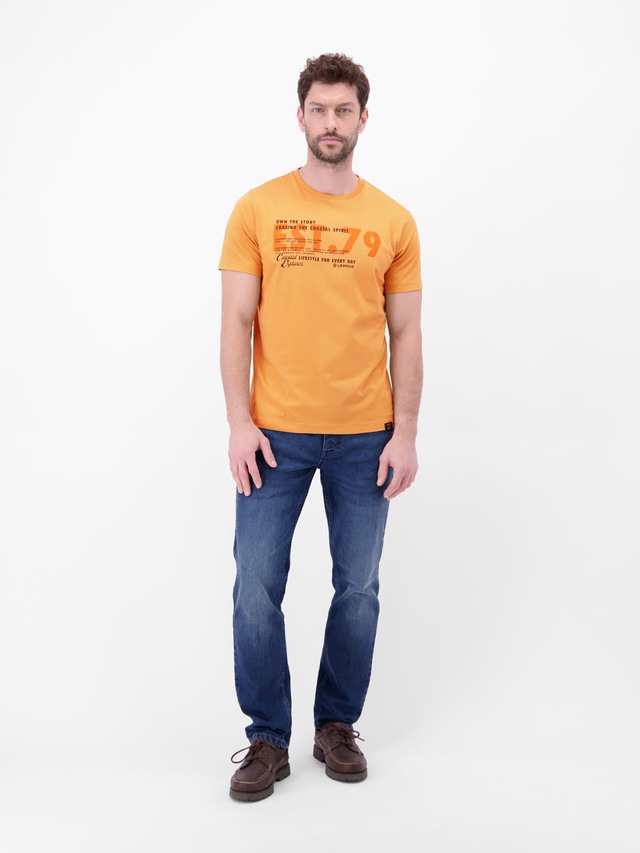 LERROS T-Shirt »T-Shirt aus Baumwolle mit Brustprint«