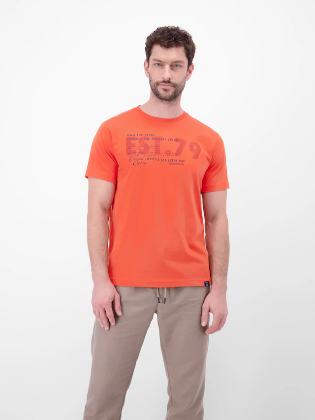 LERROS T-Shirt »T-Shirt aus Baumwolle mit Brustprint«
