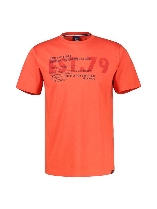 LERROS T-Shirt »T-Shirt aus Baumwolle mit Brustprint«