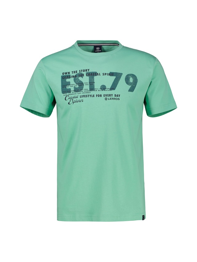 LERROS T-Shirt »T-Shirt aus Baumwolle mit Brustprint«