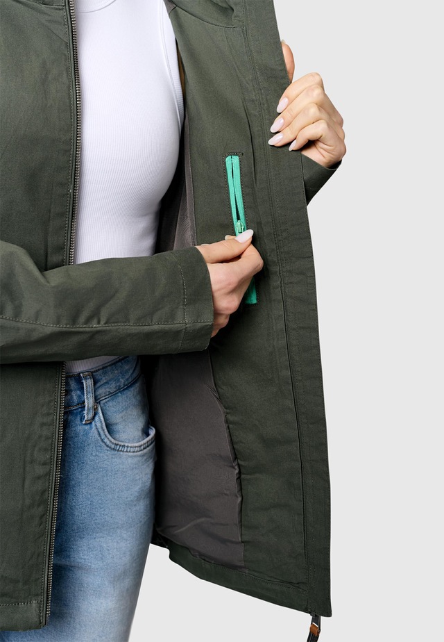 Ragwear Outdoorjacke »Dizzea Vintage YOUMODO« mit Kapuze Beschichtete Baumwoll-Jacke für den Übergang